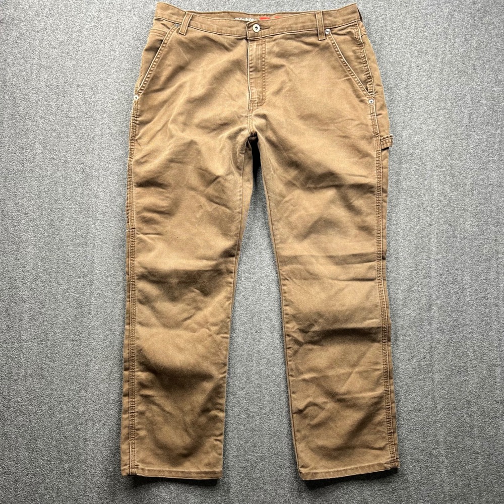Dickies Carpenter Pants Mens 36x30 Brown fits 35x29 Flex Tough Max Workwear